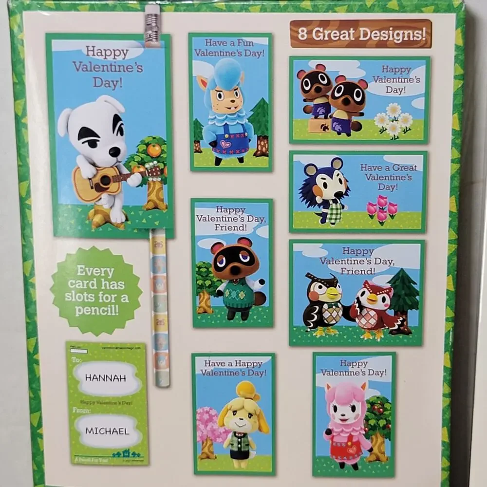 Set of 2 Valentines: Rae Dunn & Animal Crossing - NEW